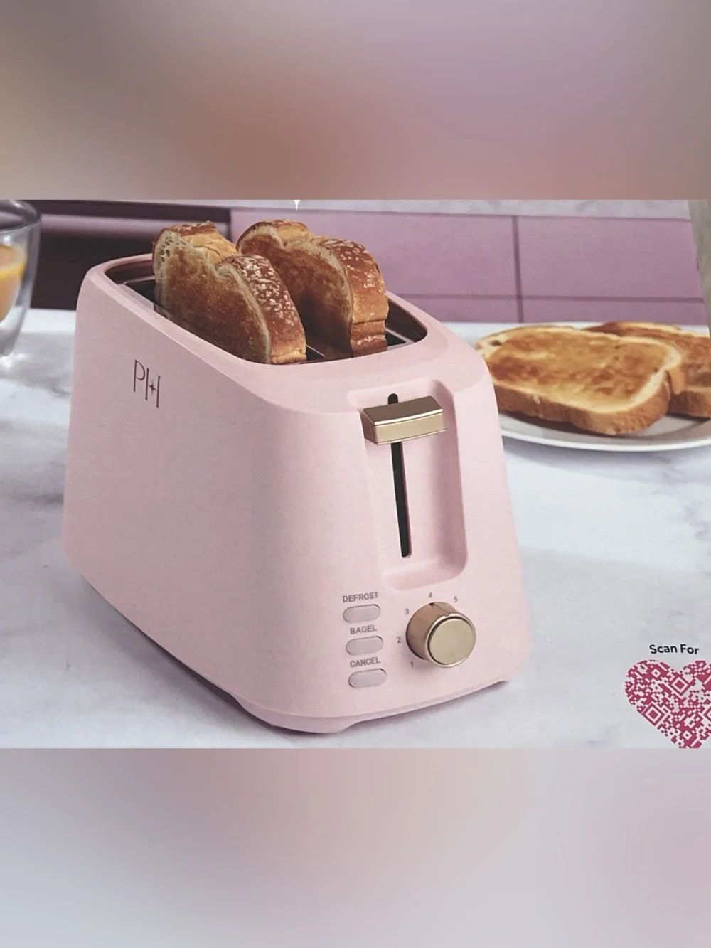 Paris Hilton Pink 2 Slice Toaster